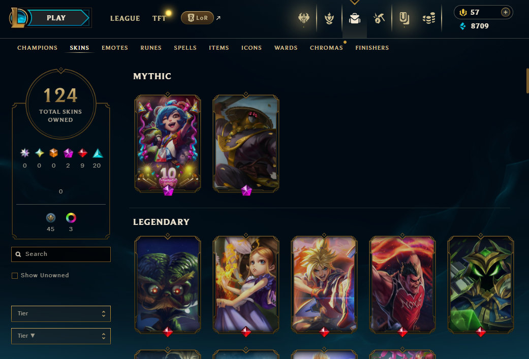 EUW | 124 Skins | 149 Champions | Pax Jax | ChicksQLOLS010