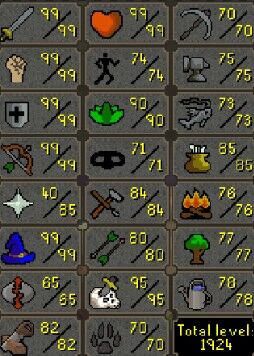 Max Melee Main | 1920+ Total | 250+ QPs | 99 Range | 99 Magic | 95 Slayer | Avernic | Fire Cape | Void | D Defender