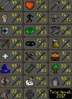 Max Combat Main | 2000+ Total Level | 210+ QPs | 96 Slayer | Avernic | Firecape | E.Void | Rare Pets