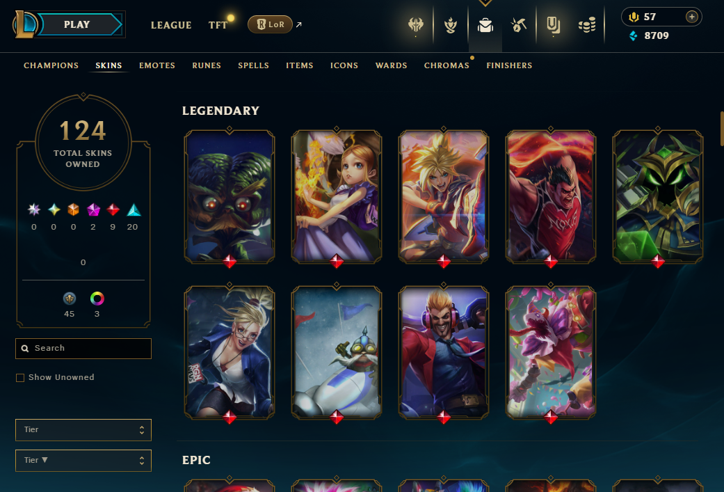 EUW | 124 Skins | 149 Champions | Pax Jax | ChicksQLOLS010