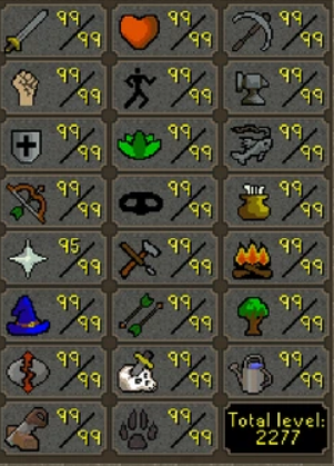Maxed Main | 2277 Total | 300+ QP | Multiple Max Capes | Avernic | Elite Void | F Cape | Assembler | B Gloves | Torso | Skilling Outfits - ChicksQOS22