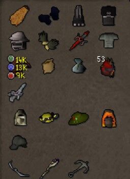 Main | 1890+ Total | 275 QP | 93 Attack | 99 Strength | 90 Defence | 87 Range | 87 Magic | Fire Cape | B Gloves | Graceful