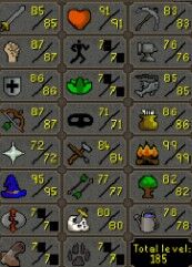Ironman | 1850+ Total | 270+ QP | 85 Attack |  87 Strength | 86 Defence | 87 Range | 95 Magic | Elite Void | Fire Cape | Barrows Gloves | Rare Pets [ChicksTOS293]
